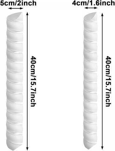 حامي جذع الشجرة 4 قطع مقاس 2 حراس شجرة حلزونية بلاستيكية بيضاء قابلة لإعادة الاستخدام لتعزيز حماية لحاء الشجرة in Kuwait