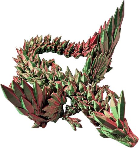 Articulating Dragonwing Collectible Figurine - 3D Printed Dragons Flexible ADHD, Autism, Relief Anxiety - Articulated Joints (Gold/Purple/Black) in Saudi Arabia