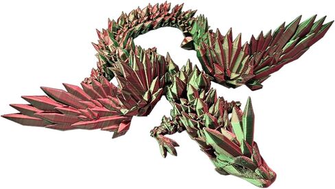 Articulating Dragonwing Collectible Figurine - 3D Printed Dragons Flexible ADHD, Autism, Relief Anxiety - Articulated Joints (Gold/Purple/Black) in Saudi Arabia