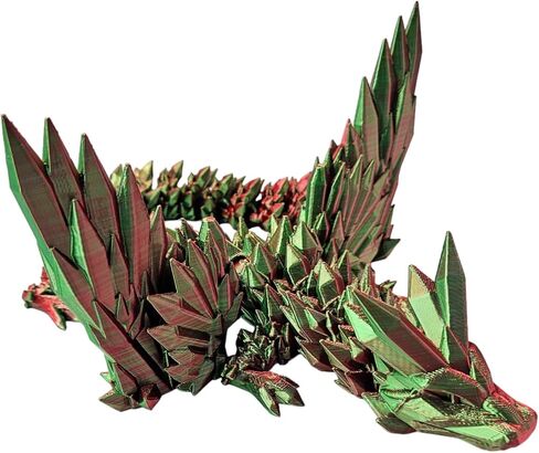 Articulating Dragonwing Collectible Figurine - 3D Printed Dragons Flexible ADHD, Autism, Relief Anxiety - Articulated Joints (Gold/Purple/Black) in Saudi Arabia