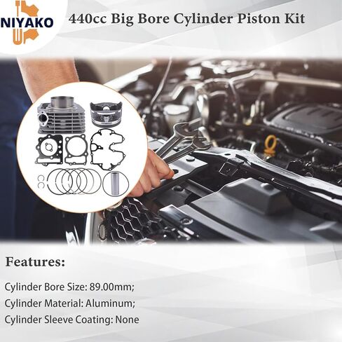 440cc Big Bore Cylinder Piston Kit Replacement# 13103-KCY-670 13011-KCY-670 Fit Sportrax TRX400EX TRX400X XR400R in Saudi Arabia