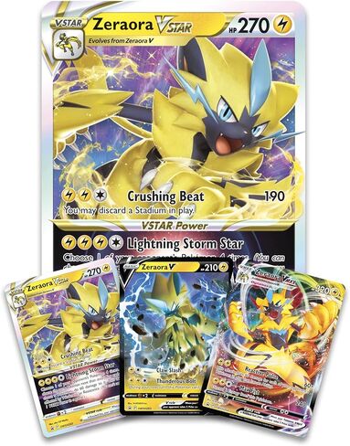 Pokémon TCG: Zeraora VMAX & VSTAR Battle Box (3 Foil Promo Cards, 1 Oversize Foil Card & 4 Booster Packs) in Saudi Arabia