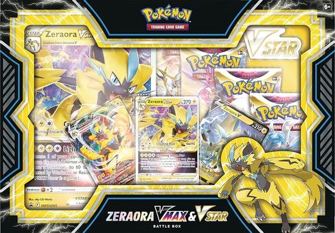 Pokémon TCG: Zeraora VMAX & VSTAR Battle Box (3 Foil Promo Cards, 1 Oversize Foil Card & 4 Booster Packs) in Saudi Arabia