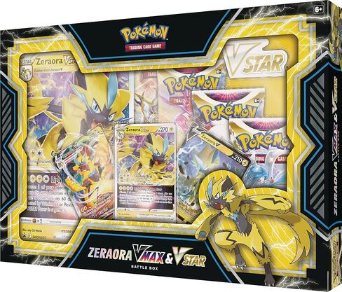 Pokémon TCG: Zeraora VMAX & VSTAR Battle Box (3 Foil Promo Cards, 1 Oversize Foil Card & 4 Booster Packs) in Saudi Arabia