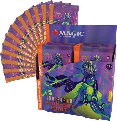 Magic: The Gathering Innistrad: Midnight Hunt Collector Booster Box | 12 Packs (180 Magic Cards) in Saudi Arabia