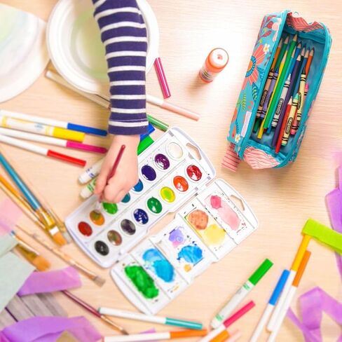 Stephen Joseph All Over Printed Pencil Pouch | Multipurpose Kids School Stationary Case, Colorful Cute Designs with Large Space for Pencils and Pens, Dino, Pencil Case in Saudi Arabia