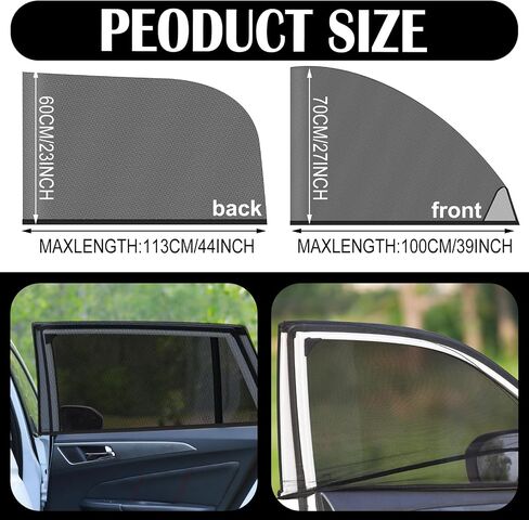 4 Pack Baby Car Window Shade Sun for Side Elastic Cover Fabric Front Rear Automotive Sunshade Privacy Protect Toddler Kids Truck SUV Camping Adult in Saudi Arabia