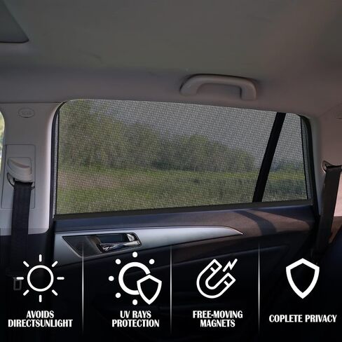 4 Pack Baby Car Window Shade Sun for Side Elastic Cover Fabric Front Rear Automotive Sunshade Privacy Protect Toddler Kids Truck SUV Camping Adult in Saudi Arabia