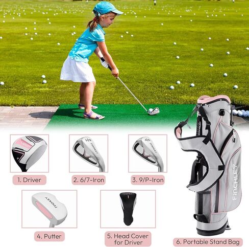 FINCHLEY Kids Golf Clubs Set for Boys & Girls Aged 4-7, Includes Driver, 7# & 9# Irons, and Putter for Right Hand for Right Hand in Saudi Arabia