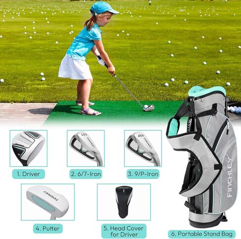 FINCHLEY Kids Golf Clubs Set for Boys & Girls Aged 4-7, Includes Driver, 7# & 9# Irons, and Putter for Right Hand for Right Hand in Saudi Arabia