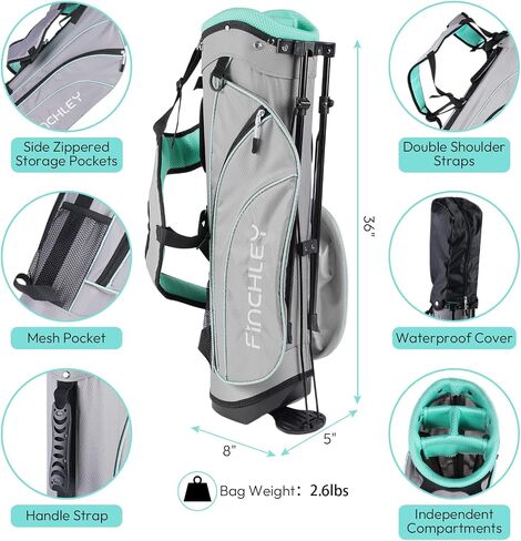 FINCHLEY Kids Golf Clubs Set for Boys & Girls Aged 4-7, Includes Driver, 7# & 9# Irons, and Putter for Right Hand for Right Hand in Saudi Arabia