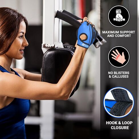 Weight Lifting Gloves Half Finger Workout Gloves Men Women Anti-Slip Padded Palm Gym Gloves Exercise Gloves Cycling Fitness Weightlifting Strength Training in Saudi Arabia