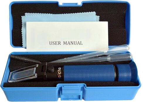 مقياس انكسار الكحول بنطاق مقياس نسبة الحجم 0-80%، لقياس محتوى الكحول في إنتاج المشروبات الكحولية والمشروبات المقطرة والمشروبات المنزلية، مع وظيفة تعويض درجة الحرارة التلقائية in Kuwait