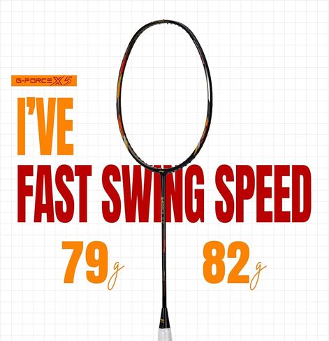 Li-Ning G-Force X5 Carbon Fibre Badminton Racket with Free Full Cover(82 Grams, 28 Lbs) in Saudi Arabia