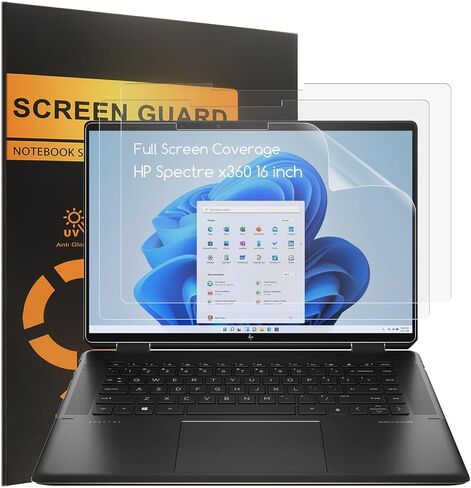 واقي شاشة مضاد للتوهج من 3 قطع لجهاز HP Spectre x360 2 في 1 16 بوصة للكمبيوتر المحمول 16-f2047nr/16-f2097nr/16-f2097nr/16-f2xxx/16-f000/16-f2023dx/16-f2013dx، (16 بوصة )-تغطية الشاشة الكاملة-مرشح الشاشة المضاد للوهج in Saudi Arabia