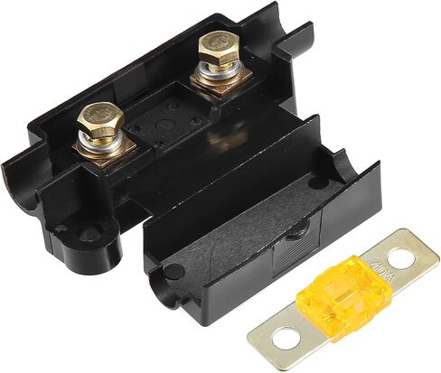 uxcell 1 Set Black 40A Fuse with in-Line Holder Electrical Protection Fusible for Car Audio Video Stereo in Saudi Arabia
