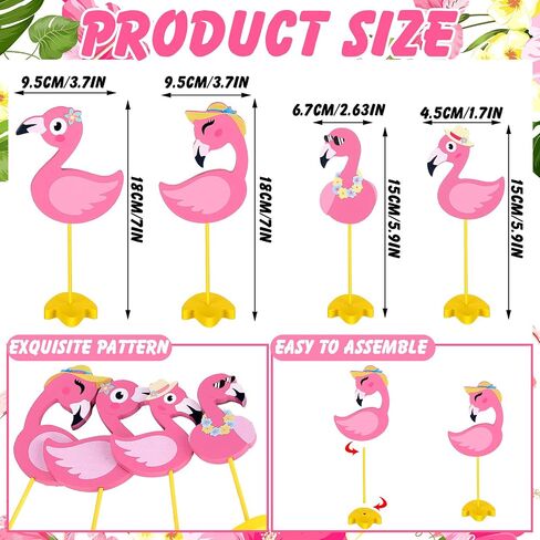 4 Pcs Flamingo Tiered Tray Decor Flamingo Pink Flamingo Decor Wooden Sign on Stand Summer Farmhouse Flamingo Tabletop Decor Freestanding Flamingo Decor Rustic Farmhouse Home Kitchen Decor in Saudi Arabia