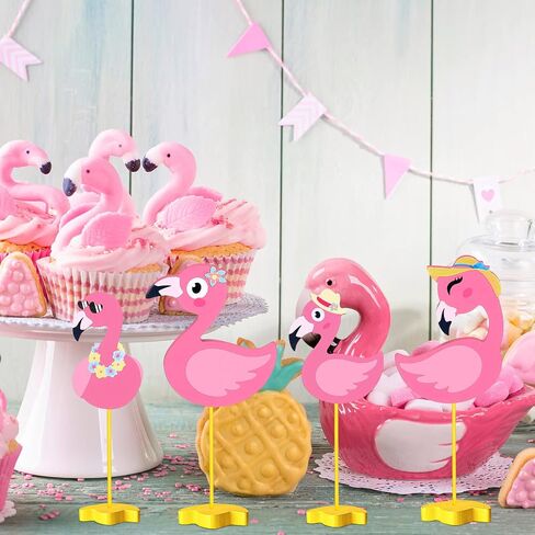 4 Pcs Flamingo Tiered Tray Decor Flamingo Pink Flamingo Decor Wooden Sign on Stand Summer Farmhouse Flamingo Tabletop Decor Freestanding Flamingo Decor Rustic Farmhouse Home Kitchen Decor in Saudi Arabia