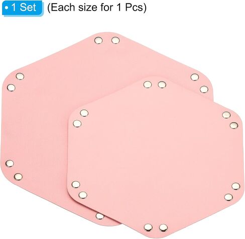 PATIKIL Leather Dice Tray, 2 Pcs Valet Tray Foldable Catchall Holder Leather Travel Tray for Men Women for Dice Card Jewelry Key Coin Glasses, Pink 2 Size in Saudi Arabia