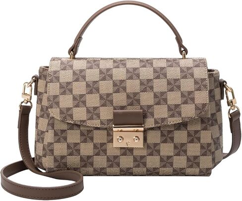 Crossbody Bags for Women - Shoulder Bag Fashion Print Style, Lock Design Handbags for Women, Adjustable Shoulder Strap in Saudi Arabia