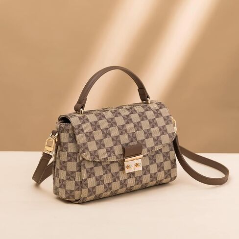 Crossbody Bags for Women - Shoulder Bag Fashion Print Style, Lock Design Handbags for Women, Adjustable Shoulder Strap in Saudi Arabia