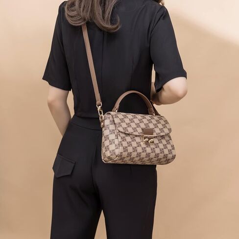 Crossbody Bags for Women - Shoulder Bag Fashion Print Style, Lock Design Handbags for Women, Adjustable Shoulder Strap in Saudi Arabia
