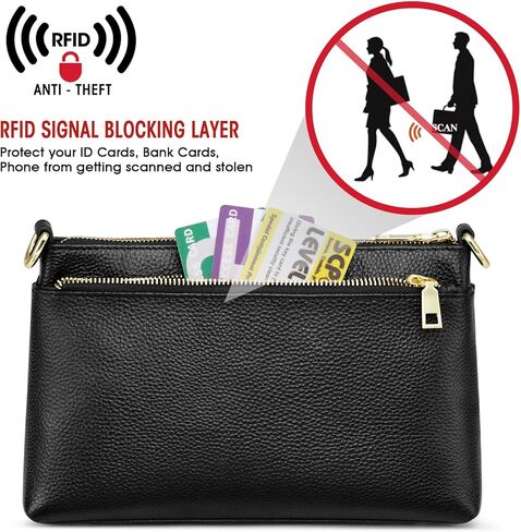 Kattee Leather Crossbody Purse Bags for Women Trendy, Small Soft Woven Women's Crossbody Handbags, Shoulder Clutch Wallet in Saudi Arabia