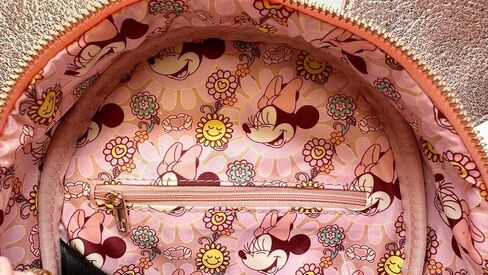 حقيبة كتف نسائية بحزام مزدوج من Loungefly Disney Minnie Mouse Pink Rose Metallic in Saudi Arabia
