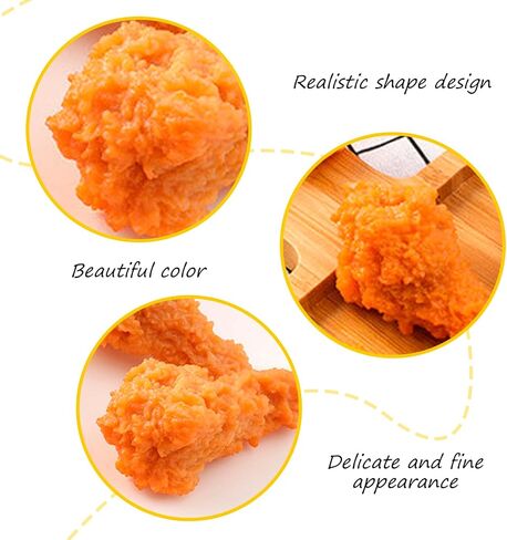 6 Pcs Artificial Chicken Legs, Fake Fried Chicken Model, Simulated Chicken Legs, Fake Lifelike Food Props for Home Kitchen Party Decoration Photography Props Sample Display (Chicken Legs) in Saudi Arabia