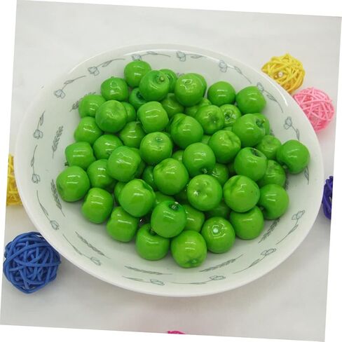 Ciieeo 50 قطعة محاكاة ديكور الفاكهة Miniture الديكور سطح المكتب ديكور الفاكهة الصغيرة التفاح الأخضر الاصطناعي التفاح الأخضر وهمية التفاح الاصطناعي التفاح وهمية التفاح الصغير الدعامة رغوة in Saudi Arabia