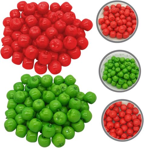 Ciieeo 50 قطعة محاكاة ديكور الفاكهة Miniture الديكور سطح المكتب ديكور الفاكهة الصغيرة التفاح الأخضر الاصطناعي التفاح الأخضر وهمية التفاح الاصطناعي التفاح وهمية التفاح الصغير الدعامة رغوة in Saudi Arabia