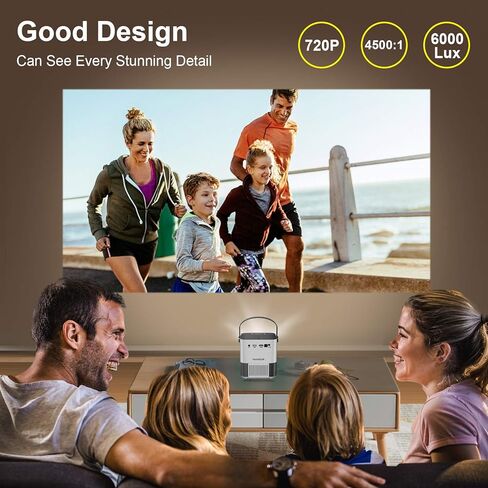 FANGOR 5G WiFi Projector, 300" Display&1080P HD, 360° Speaker/Bluetooth, 10000L Portable Wireless Mini Projector for Outdoor Movie, Sync Smartphone Screen via WiFi/USB Cable, for iOS/Android in Saudi Arabia