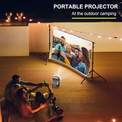 FANGOR 5G WiFi Projector, 300" Display&1080P HD, 360° Speaker/Bluetooth, 10000L Portable Wireless Mini Projector for Outdoor Movie, Sync Smartphone Screen via WiFi/USB Cable, for iOS/Android in Saudi Arabia