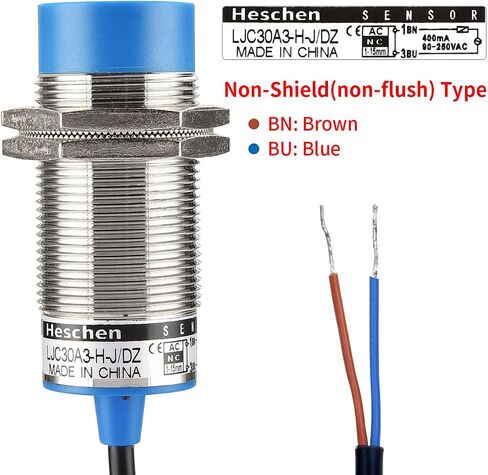 M30 مفتاح مستشعر القرب بالسعة نوع غير درع LJC30A3-H-J/DZ كشف 1-15 مم 90-250VAC 400mA مغلق عادة (NC) 2 أسلاك in Saudi Arabia