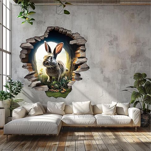 Rabbit Hole In Wall Sticker For Playroom Decor, Boys Room, Living Room, Nursery, Girls Room, Sticker (18 inch) in Saudi Arabia