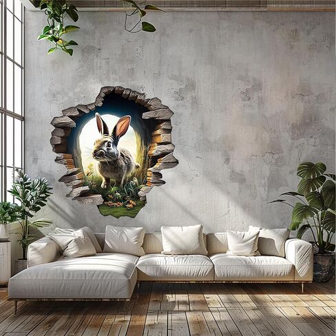 Rabbit Hole In Wall Sticker For Playroom Decor, Boys Room, Living Room, Nursery, Girls Room, Sticker (18 inch) in Saudi Arabia