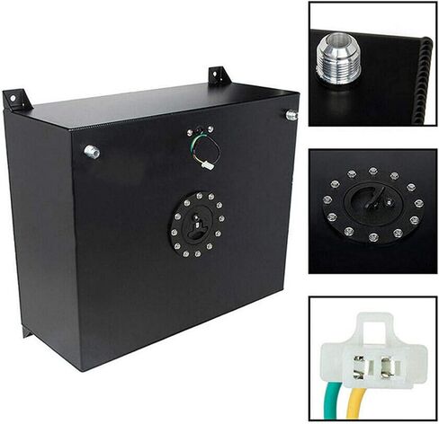 labwork Race Drift Fuel Cell Cap Tank 20 Gallon Aluminum Black+ Level Sender Black in Saudi Arabia