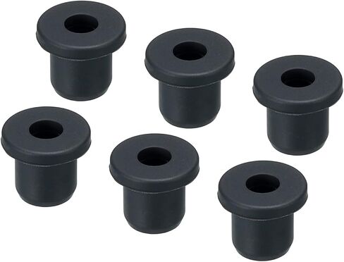 MECCANIXITY 6Pcs T Shape Rubber Grommet Mount Dia 10mm ID 6mm H 11mm Seal Protection Hole Plugs for Cable Pipe Black in Kuwait