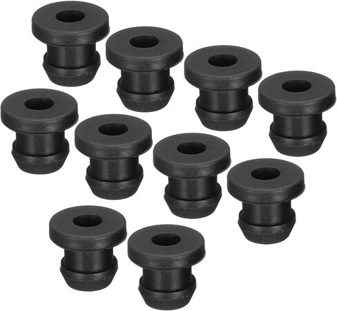 MECCANIXITY 30Pcs Snap Rubber Grommet Plug Mount Dia 10mm ID 7mm Seal Anti-Scratch for Electrical Box Cable Pipe Black in Saudi Arabia