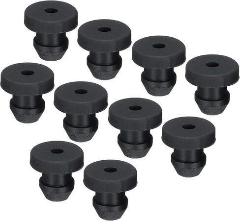 MECCANIXITY 30Pcs Snap Rubber Grommet Plug Mount Dia 10mm ID 7mm Seal Anti-Scratch for Electrical Box Cable Pipe Black in Kuwait