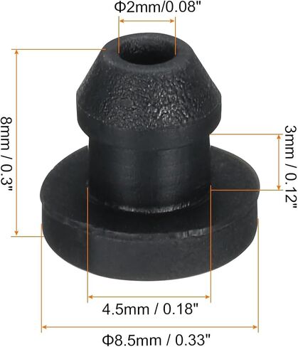 MECCANIXITY 30Pcs Snap Rubber Grommet Plug Mount Dia 10mm ID 7mm Seal Anti-Scratch for Electrical Box Cable Pipe Black in Kuwait