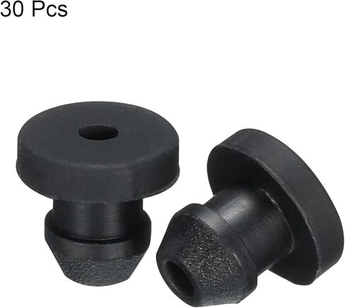 MECCANIXITY 30Pcs Snap Rubber Grommet Plug Mount Dia 10mm ID 7mm Seal Anti-Scratch for Electrical Box Cable Pipe Black in Kuwait