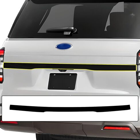BOGAR TECH DESIGNS نافذة جانبية مزخرفة بالكروم وطبقة حذف متوافقة مع Ford Expedition Max 2018-2024، أسود لامع in Kuwait