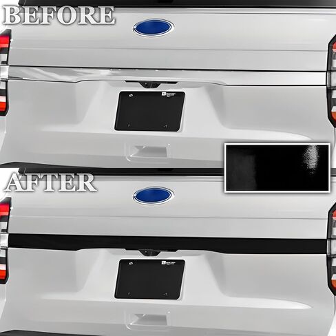 BOGAR TECH DESIGNS نافذة جانبية مزخرفة بالكروم وطبقة حذف متوافقة مع Ford Expedition Max 2018-2024، أسود لامع in Kuwait