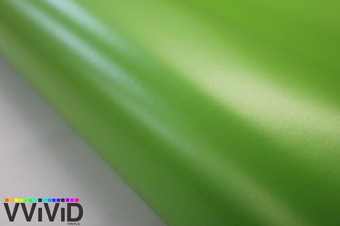 Matte Lime Green 60 Inches x 1 Feet Car Wrap Vinyl Roll with Air Release 3MIL-VViViD8 in Saudi Arabia