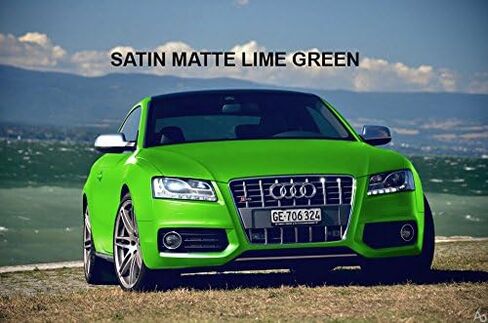 Matte Lime Green 60 Inches x 1 Feet Car Wrap Vinyl Roll with Air Release 3MIL-VViViD8 in Saudi Arabia