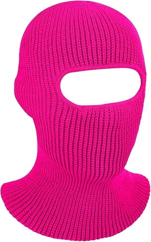 1-Hole Knitted Ski Mask Balaclava, Men/Women Face Cover for Cold Weather Work or Winter Outdoor Sports Gear in Saudi Arabia