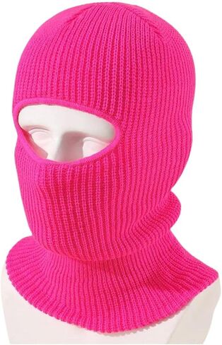 1-Hole Knitted Ski Mask Balaclava, Men/Women Face Cover for Cold Weather Work or Winter Outdoor Sports Gear in Saudi Arabia