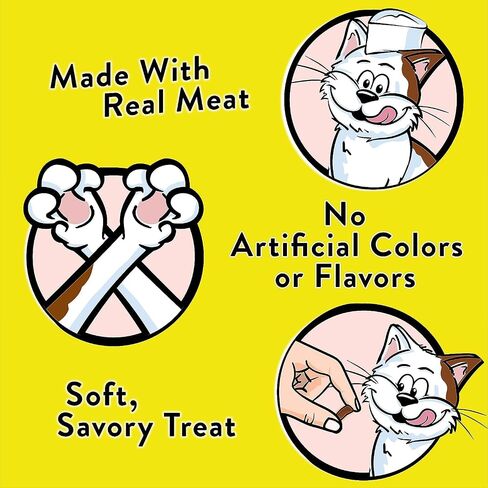 Variety Pack (6) Temptation Meaty Bites Soft & Savory Cat Treats (2) Chicken (2) Salmon (2) Tuna (1.5-oz Each) with AuroraPet Wipes in Saudi Arabia