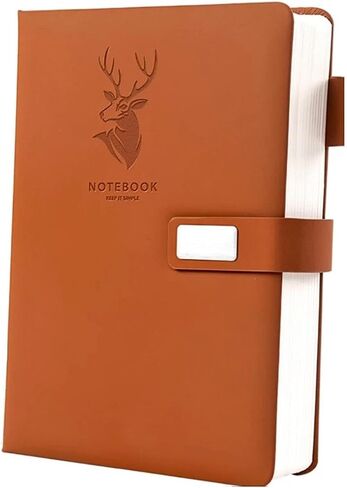 Thick Lined Journal Notebook,416 Pages, A5 College Ruled Journals, Leather Hardcover Notebooks With Pen Loop For Women Men School Office Work Writing, 5.7" X 8.26"Brown in Saudi Arabia